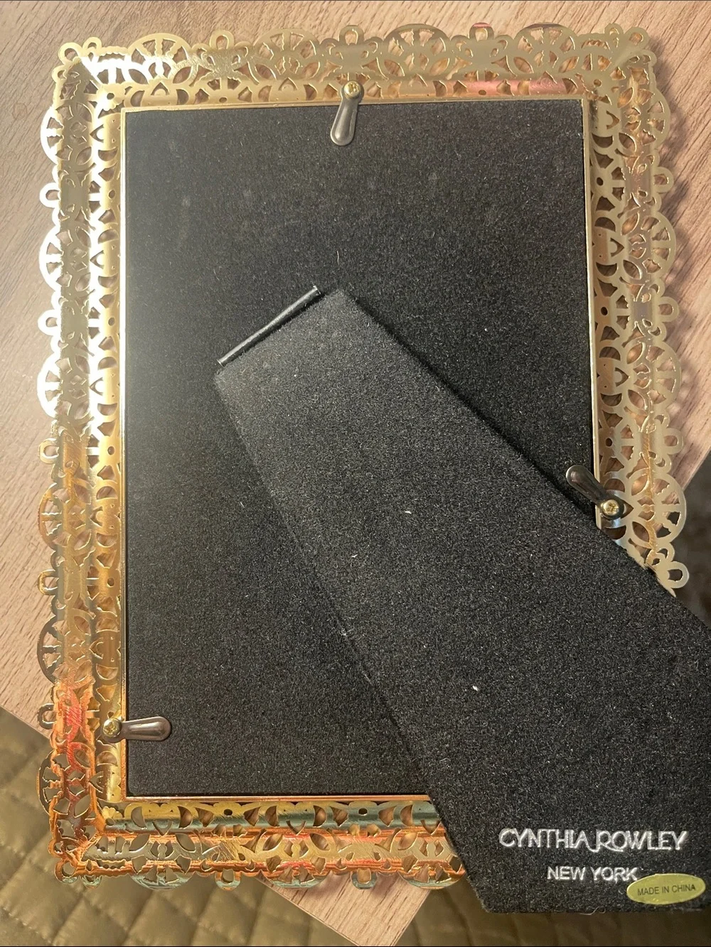 Cynthia Rowley Gold Ornamental Filigree Photo Frame